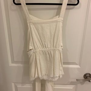 GLAM LA off white wrap around tank top